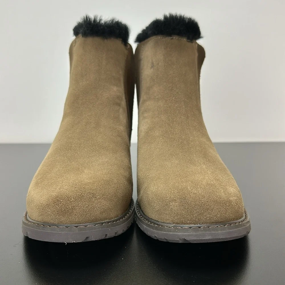 EMU Australia Suede Pioneer Chelsea Ankle Boots Size 8 Waterproof Merino‎ Wool